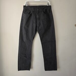Levis 505 Regular Fit Mens Jeans 32x32 Gray Straight Leg Denim Charcoal